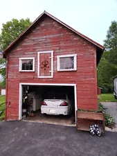 Reclaimed BARN PACKAGE FOR REBUILDING MANCAVE Vtg Wood Red Timber OHIO