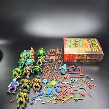 Teenage Mutant Ninja Turtles Action Figures Lot w/ Accessories & Case