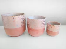 Ceramic Pots for Plants, Peach Planter, Flower and Plant Pot Indoor, Rose Gold