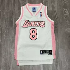 Vintage Kobe Bryant #8 For Her NBA Jersey Womens Small White Pink Stitched Rare