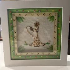 Sandy Russell Framed 3D Art Giraffe For Childs Bedroom