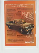 Original 1978 Toyota SR-5 Pickup Magazine Ad "Pickup More Now"