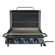 Razor 34.5" 3-Burner Portable Tabletop Griddle for Backyard Cooking and Camping