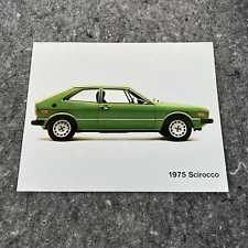 1975 Volkswagen Scirocco Car Sales Sheet Print NM Leaflet U.S.A. 33-53-56040