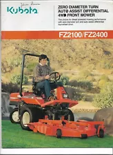 Original OE Kubota Models FZ2100 FZ2400 4WD Zero Turn Front Mower Sales Brochure