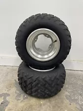 New Listing1989 Yamaha Banshee 4x156 DUNLOP KT987 Rear Tires Wheels 20x11-10 OEM