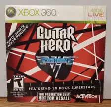 NEW/SEALED - Guitar Hero: Van Halen (Xbox 360) - Not for Resale Version