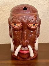 VTG Mr. Bali Hai – Original OMC Headhunter Tiki Mug With Lid - Concave Bottom