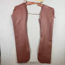 Medium Shotgun Leather Adjustable Western Chaps Cowboy Equestrian Side Zip