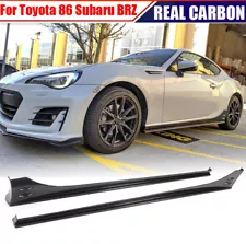 REAL CARBON Side Skirts Extension Lip BODYKIT For Toyota 86 Subaru BRZ 2013-2020