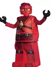 KAI Halloween Costume LEGO NINJAGO Boys Size L (10-12) Red Disguise 10+