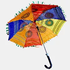 Indian Traditional StylishEmbroidered Umbrella - 25 in Across, 24 in Height