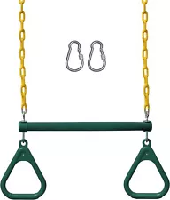 Jungle Gym Kingdom Monkey Bars & Swingset Accessories for Backyard - Green