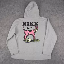 Nike SB Hoodie Womens XL Sweatshirt Dog Skateboarding Sweater Pink Great Dane