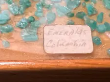 (158) Grams of Natural Colombian Emeralds Green Bluish Rough / Uncut