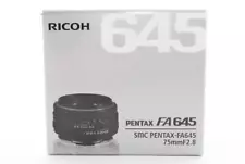 PENTAX FA645 75mm F2.8 Black Telephoto Single Focus Lens 645 mount Light Weight