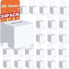 24 Pcs Ballot Boxes Suggestion Boxes Donation Box Fundraising Raffle Cardboard