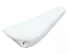 14" LONG F&R LOWRlDER VlNYL BANANA SADDLE USED FOR 16" BlCYCLES WHITE