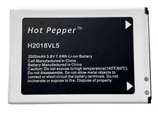 H2018VL5 OEM Battery For Hot Pepper VLE5 Smart Cell Phone 3.8V 7.6Wh 2000mAh