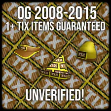 Unverified OG Roblox 2008-2015 1+ Rare Offsale Tix items Guaranteed