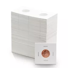 1000 Penny 2x2 Premium Paper Coin Holders 1 Cent Cardboard Flip Storage Bulk