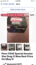 Penn 4/0 Senator 113 H2 !!! Wow !Senator Star Drag !!! Best Price On EBay!!! New