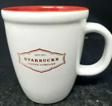 Starbucks Coffee Mug Cup White & Red 2006 Coffee Company EST 1971