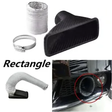 Carbon Fiber Look Front Bumper Turbo Intake Pipe Air Funnel Fit For Car Truck (For: Volvo 245)