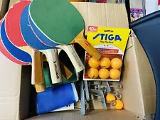 Vintage Ping Pong Paddles Balls Nets Accessories Table Tennis Hardware