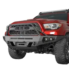 Offroad Steel Front Bumper Guard w/ 4x LED Lights For Toyota Tacoma 2016-2023