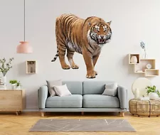 3D Siberian Tiger Fangs 652NA Animal Wallpaper Mural Poster Wall Stickers Decal