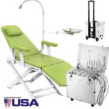 Portable Dental Chair Mobile Folding LED Light /Dental Unit with Air Compressor