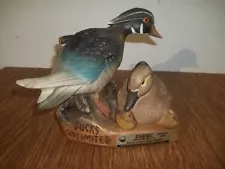 Jim Beam Ducks Unlimited Decanter Empty Wood Ducks