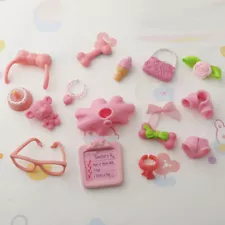 Mini Pet Shop Accessories 16PCS Clothes Hat Bows Collars Necklace for LPS Rare