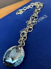 Swarovski Crystal Blue "Hyacinth" Pendant Necklace #1075668 - 17" - Mint