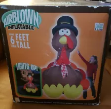 SALE!!Gemmy 6 Foot Light Up Blow Up Turkey. Never Used