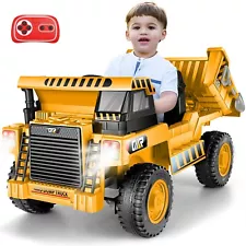 Ride on Car 12V Electric Car for Kids Ride on Dump Truck with Electric Dump Bed