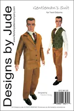 Men's Suit Doll Clothes Sewing Pattern for Trent Osborne Doll Ashton Drake