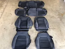 FACTORY OEM ORIGINAL BLACK CLOTH SEAT COVERS SILVERADO DOUBLE CAB 2020 USED