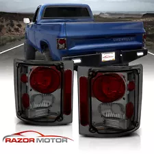 1973-1991 For Chevy GM Blazer Suburban Pickup Truck Smoke Tail Lights Pair