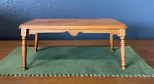 Maple Color Wood1:12 Scale Dollhouse Dining Table Scalloped Trim, Leg Needs Glue