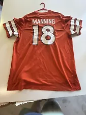 NFL Denver Broncos Peyton Manning 18 Team Apparel Orange Jersey Adult 2XL