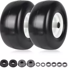 (2-Pack) 13x6.50-6 Flat Free Tire and Wheel Universal 13x6.5-6 Solid Rubbe SALE