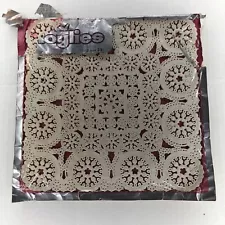 ROYLIES Vintage White 20-8” sq LACE PAPER DOILIES In Package 1950’s USA Crafts