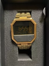 Nixon Re-Run A158 Men's Digital Watch, All Gold, 38.5mm/13-18mm