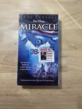 MIRACLE VHS 2004 Walt Disney Olympic Hockey Kurt Russell NEW SEALED