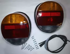 TAIL LIGHT ASSEMBLY SET LEFT & RIGHT PAIR VOLKSWAGEN T1 BUG SUPER BEETLE 1973-79 (For: 1975 Super Beetle)