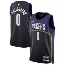 Indiana Pacers Tyrese Haliburton Nike 2022/23 Swingman Jersey City Edition Sz. S