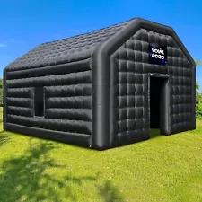 Inflatable Night Club 20 FT Black Inflatable Cube Party Tent & Logo Area / in US