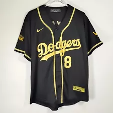 Kobe Bryant #24 Baseball Jersey, Black and Gold, Embroidery